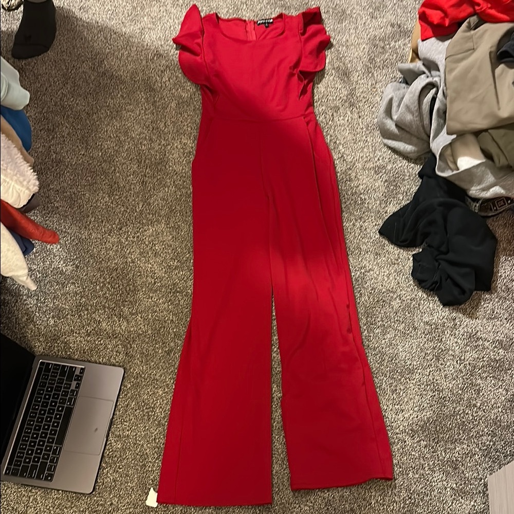 Elegant Red Jumpsuit